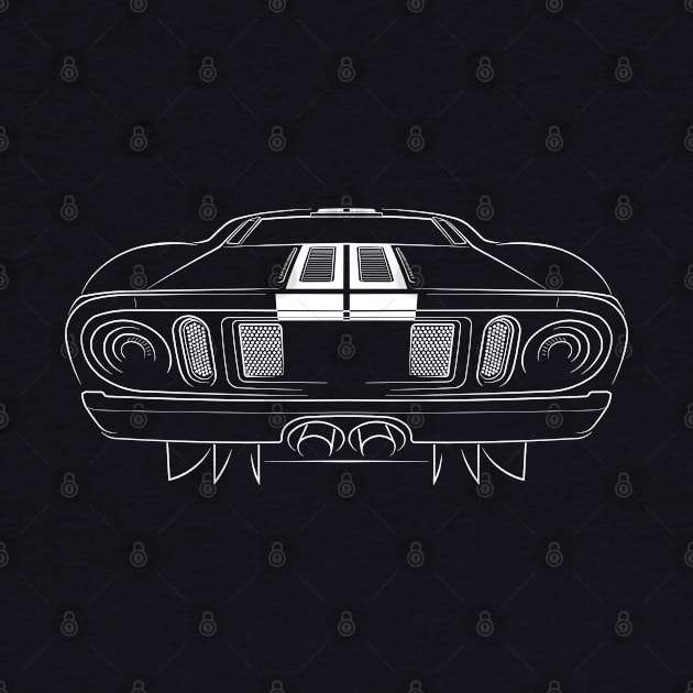 Ford GT - rear stencil, white by mal_photography